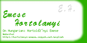 emese hortolanyi business card